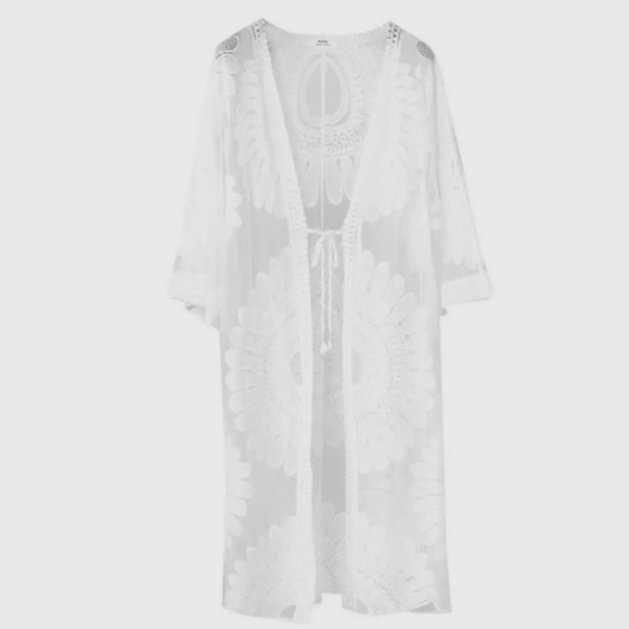 🏝️Gorgeous Lace Swimsuit Coverup-Kimono-Wrap-New - Picture 6 of 6